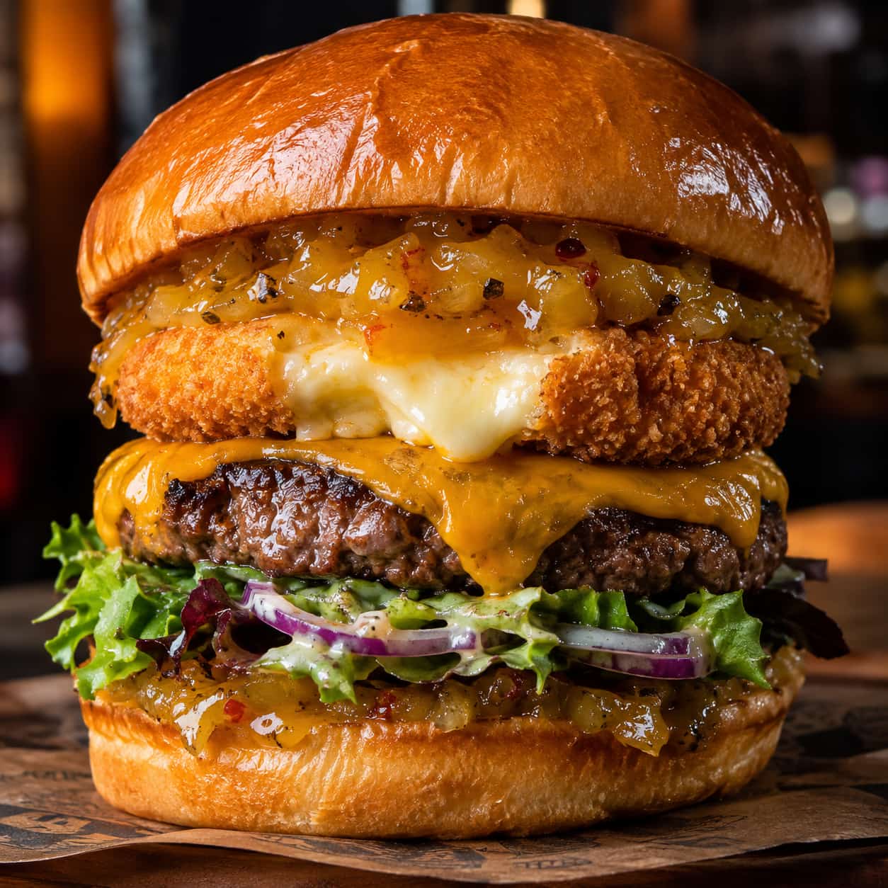 Hambúrguer Tropical da OK Burger
